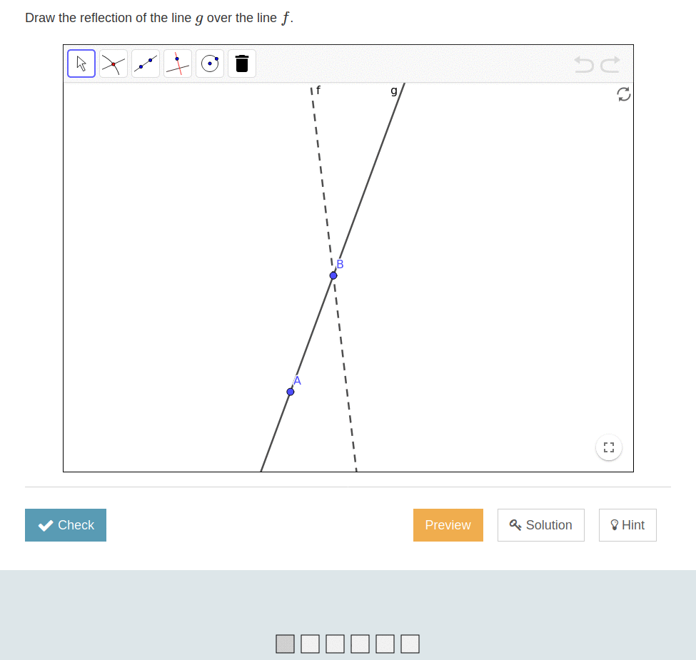 An animation showing different feedback on wrong answers